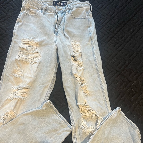 Hollister Denim - Hollister Light Blue Distressed Mom Jeans